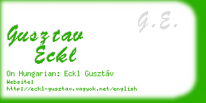 gusztav eckl business card